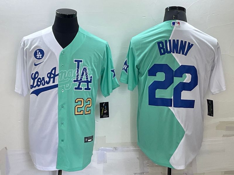 Men Los Angeles Dodgers #22 Bunny green white Nike 2022 MLB Jersey2